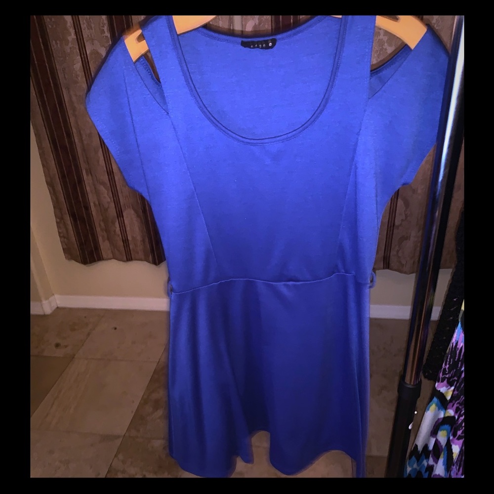 Dark blue knee length dress